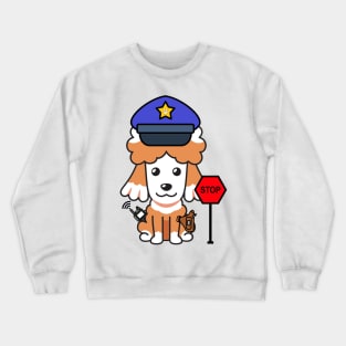 Funny Poodle Policeman Crewneck Sweatshirt